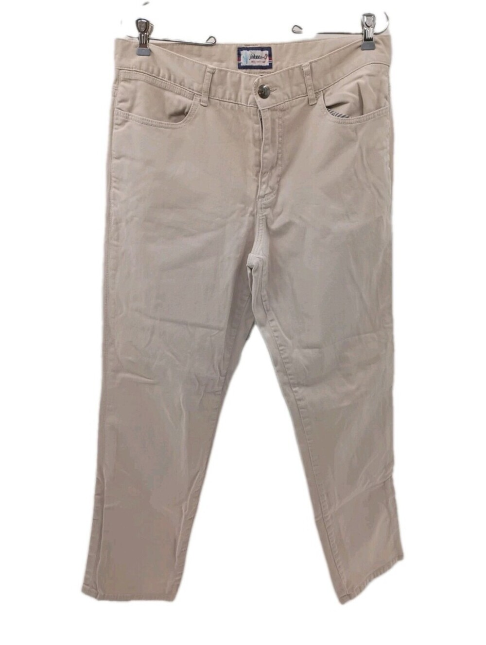 Johnnie-O Prep-Formance Pants Mens 34x32 Beige Straight Golf Stretch Casual